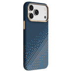 Apple iPhone 18 Pro Max Kılıf MagSafe Şarj Özellikli Raptic Aramid Skin Serenity Serisi Karbon Kapak - Lacivert