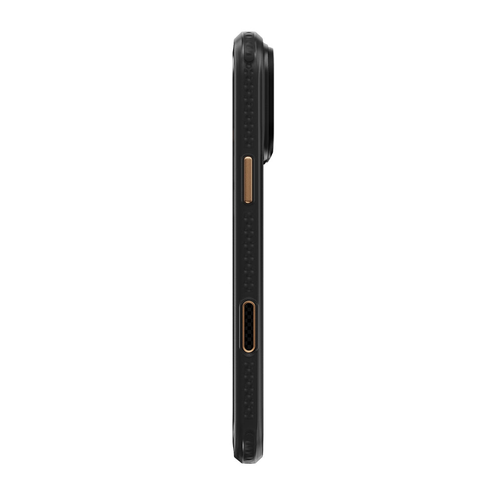 Apple iPhone 18 Pro Max Kılıf MagSafe Şarj Özellikli Raptic Aramid Dual Grid Serisi Karbon Kapak - Siyah
