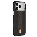 Apple iPhone 18 Pro Kılıf MagSafe Şarj Özellikli Raptic Aramid Skin Rise Serisi 24 Ayar Altın Kaplamalı Karbon Kapak - Siyah