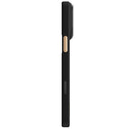 Apple iPhone 18 Pro Kılıf MagSafe Şarj Özellikli Raptic Aramid Skin Rise Serisi 24 Ayar Altın Kaplamalı Karbon Kapak - Siyah