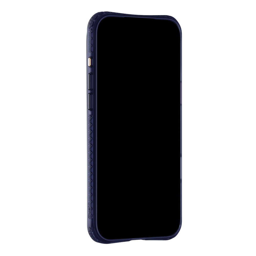 Apple iPhone 18 Pro Max Kılıf MagSafe Şarj Özellikli Raptic Aramid Dual Grid Serisi Karbon Kapak - Lacivert