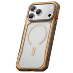 Apple iPhone 18 Pro Kılıf MagSafe Şarj Özellikli Raptic Shield Evo Serisi Airbagli Kapak - Gold