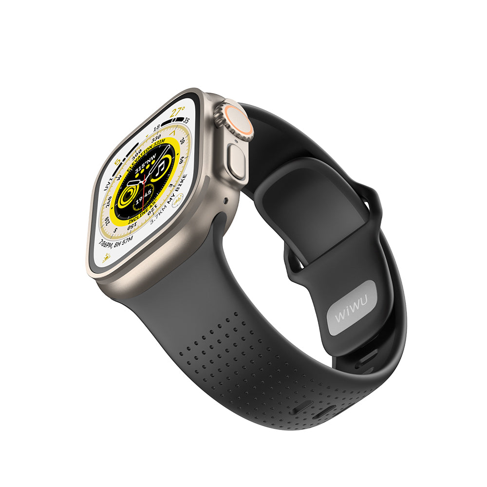 __vg|Siyah|2|6979107511761-03|Apple Watch 42mm Wiwu Wi-WB0201 Comf Secur Serisi Silikon Kordon