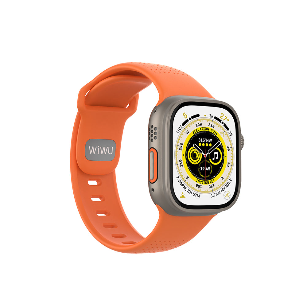 __vg|Turuncu|0|6979107511778-01|Apple Watch 42mm Wiwu Wi-WB0201 Comf Secur Serisi Silikon Kordon