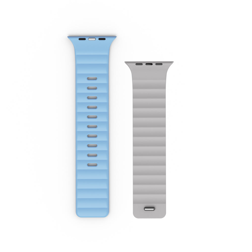 __vg|Beyaz-Mavi|3|6979107512508-04|Apple Watch 42mm Wiwu Mag Secur Serisi Silikon Kordon