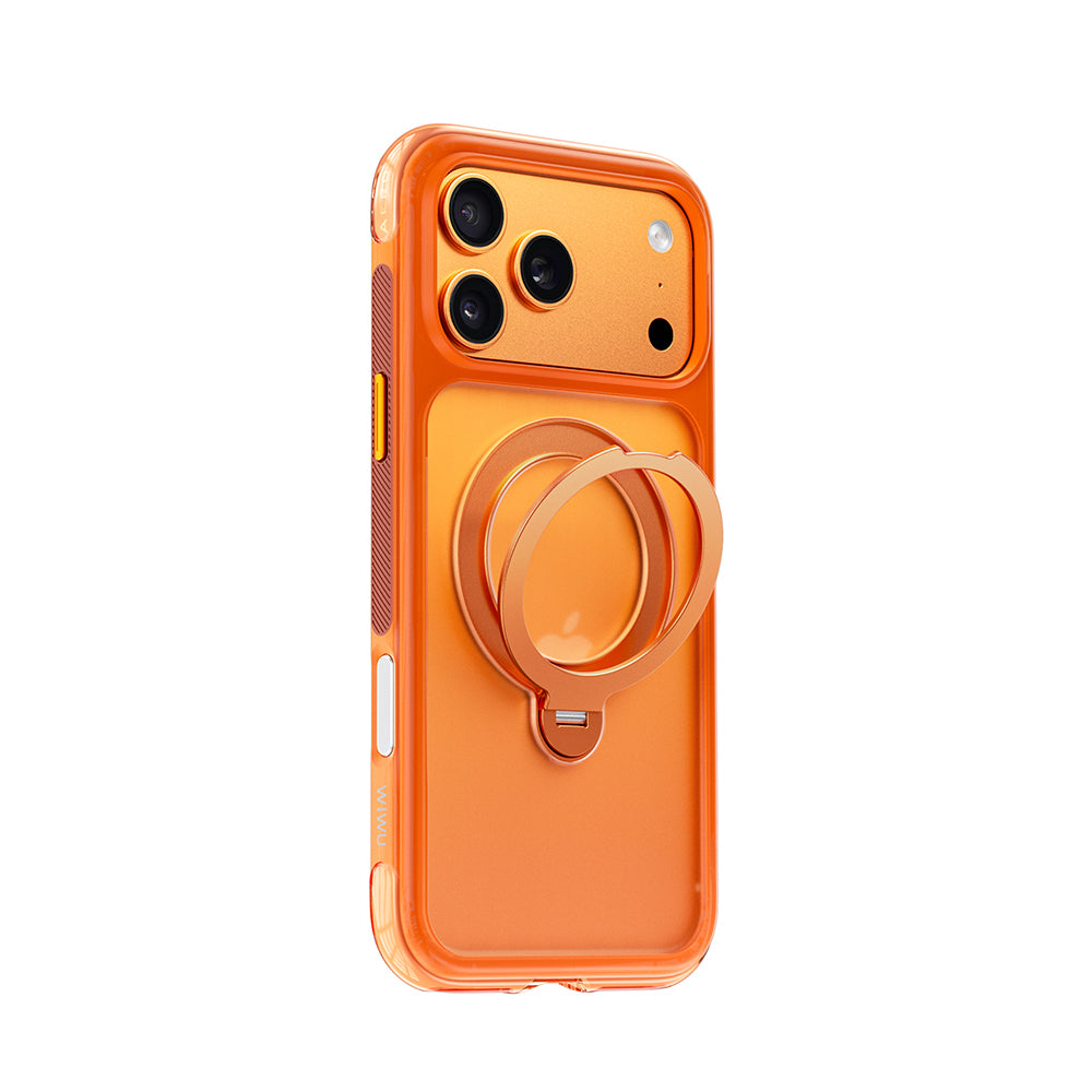 __vg|Turuncu|1|6979107513239-02|Apple iPhone 17 Pro Max Kılıf Wiwu AS-203 AeroShield Ultra Serisi MagSafe Şarj Özellikli Airbag Tasarımlı Standlı Kapak