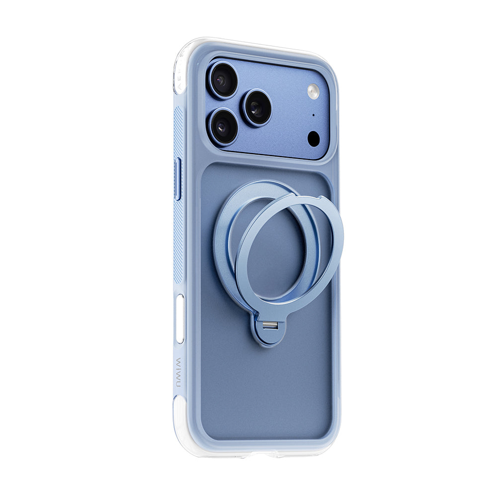 __vg|Açık Mavi|2|6979107515011-03|Apple iPhone 17 Pro Max Kılıf Wiwu AS-203 AeroShield Ultra Serisi MagSafe Şarj Özellikli Airbag Tasarımlı Standlı Kapak