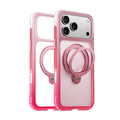 Apple iPhone 17 Pro Kılıf Wiwu AS-204 AeroShield Aurora Ultra Serisi MagSafe Şarj Özellikli Airbag Tasarımlı Standlı Kapak - Pembe