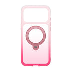 Apple iPhone 18 Pro Kılıf Wiwu AS-204 AeroShield Aurora Ultra Serisi MagSafe Şarj Özellikli Airbag Tasarımlı Standlı Kapak - Pembe