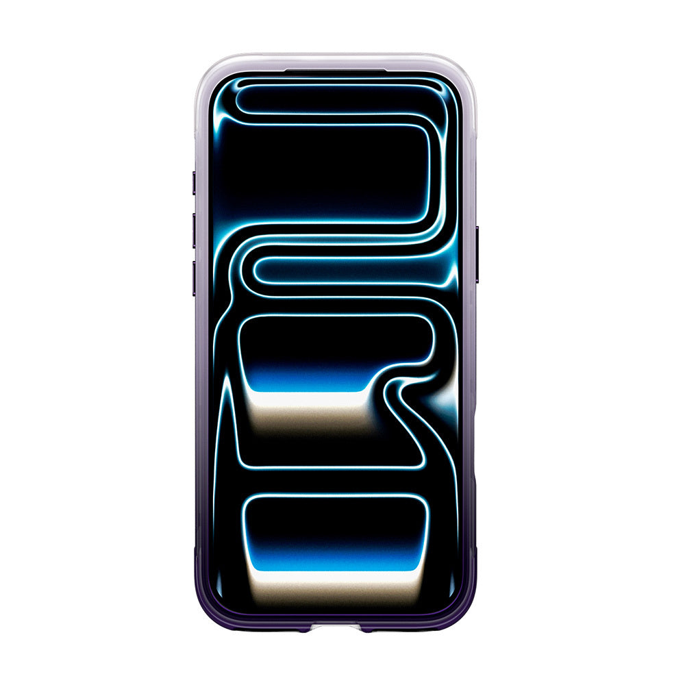 Apple iPhone 17 Pro Max Kılıf Wiwu AS-204 AeroShield Aurora Ultra Serisi MagSafe Şarj Özellikli Airbag Tasarımlı Standlı Kapak - Mor