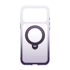 Apple iPhone 17 Pro Max Kılıf Wiwu AS-204 AeroShield Aurora Ultra Serisi MagSafe Şarj Özellikli Airbag Tasarımlı Standlı Kapak - Mor