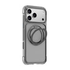 Apple iPhone 17 Pro Max Kılıf Wiwu AG-203 AeroGuard Ultra Serisi MagSafe Şarj Özellikli Airbag Tasarımlı Standlı Kapak - Gri