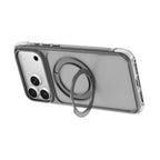 Apple iPhone 17 Pro Max Kılıf Wiwu AG-203 AeroGuard Ultra Serisi MagSafe Şarj Özellikli Airbag Tasarımlı Standlı Kapak - Gri