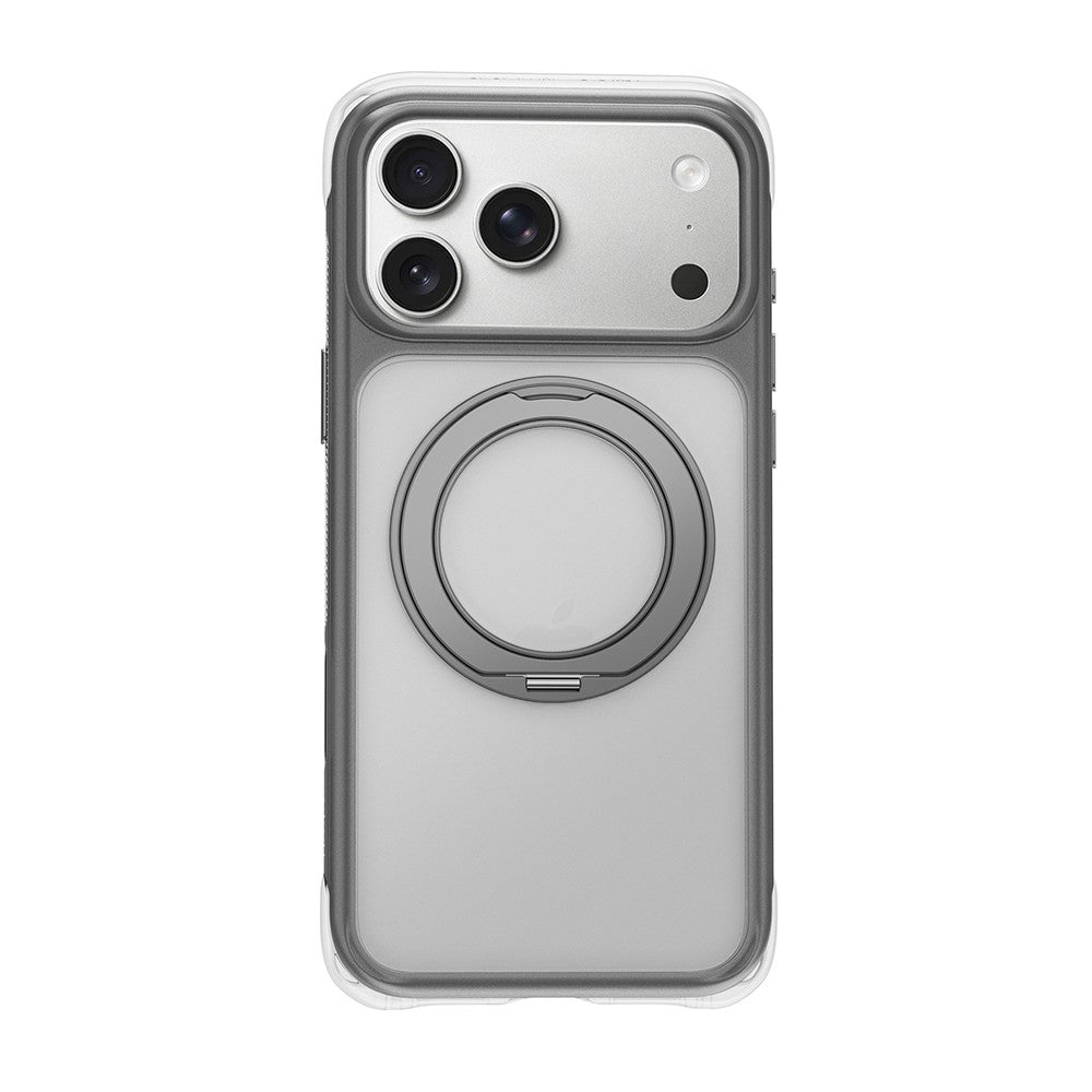 Apple iPhone 17 Pro Max Kılıf Wiwu AG-203 AeroGuard Ultra Serisi MagSafe Şarj Özellikli Airbag Tasarımlı Standlı Kapak - Gri