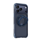 Apple iPhone 17 Pro Max Kılıf Wiwu AG-203 AeroGuard Ultra Serisi MagSafe Şarj Özellikli Airbag Tasarımlı Standlı Kapak - Lacivert