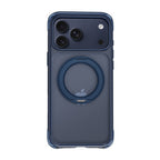 Apple iPhone 17 Pro Max Kılıf Wiwu AG-203 AeroGuard Ultra Serisi MagSafe Şarj Özellikli Airbag Tasarımlı Standlı Kapak - Lacivert