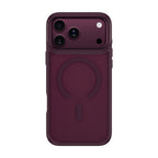 Apple iPhone 18 Pro Kılıf Wiwu FGG-012 ArmorPro Serisi MagSafe Şarj Özellikli Parmak İzi Bırakmayan Kılıf - Bordo