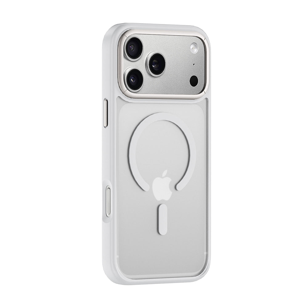 Apple iPhone 18 Pro Kılıf Wiwu FGG-012 ArmorPro Serisi MagSafe Şarj Özellikli Parmak İzi Bırakmayan Kılıf - Beyaz