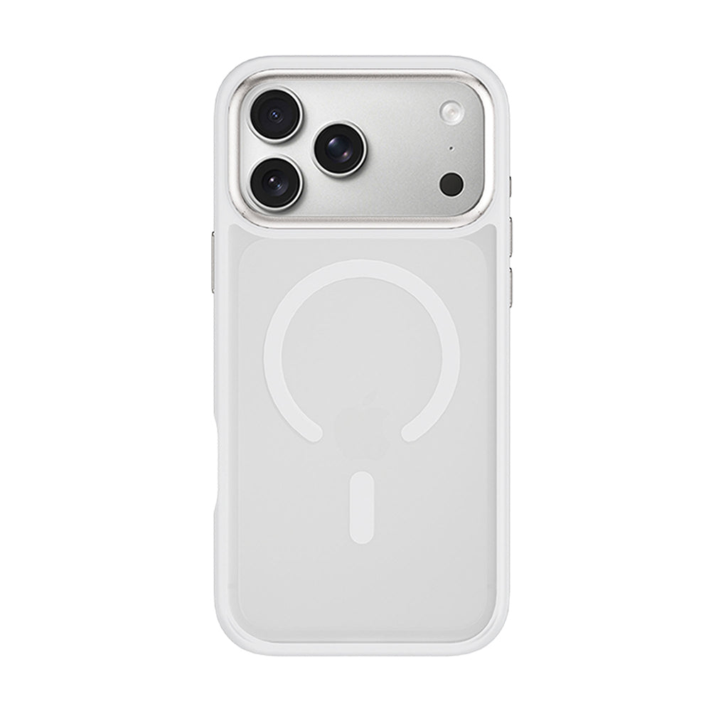 Apple iPhone 18 Pro Kılıf Wiwu FGG-012 ArmorPro Serisi MagSafe Şarj Özellikli Parmak İzi Bırakmayan Kılıf - Beyaz