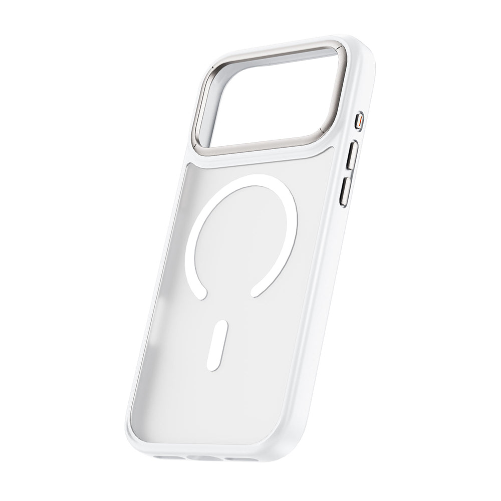 Apple iPhone 18 Pro Kılıf Wiwu FGG-012 ArmorPro Serisi MagSafe Şarj Özellikli Parmak İzi Bırakmayan Kılıf - Beyaz