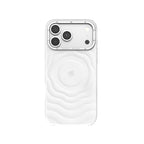 Apple iPhone 18 Pro Max Kılıf MagSafe Şarj Özellikli Wiwu Magic Merry Blossom Drift Serisi Kapak - Beyaz