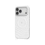 Apple iPhone 18 Pro Max Kılıf MagSafe Şarj Özellikli Wiwu Magic Merry Blossom Drift Serisi Kapak - Beyaz