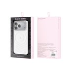 Apple iPhone 18 Pro Max Kılıf MagSafe Şarj Özellikli Wiwu Magic Merry Blossom Drift Serisi Kapak - Beyaz