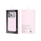 Apple iPhone 18 Pro Max Kılıf MagSafe Şarj Özellikli Wiwu Magic Merry Blossom Drift Serisi Kapak - Pembe