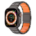 __vg|Siyah-Turuncu|0|6980179250793-01|Apple Watch 7 45mm Mohseven iWatch Titancore No.1 Metal Kordon