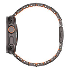 __vg|Siyah-Turuncu|2|6980179250793-03|Apple Watch 7 45mm Mohseven iWatch Titancore No.1 Metal Kordon