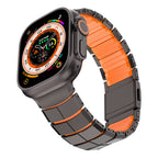 __vg|Siyah-Turuncu|5|6980179250793-06|Apple Watch 7 45mm Mohseven iWatch Titancore No.1 Metal Kordon