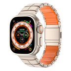 __vg|Titanyum-Turuncu|0|6980179250809-01|Apple Watch 7 45mm Mohseven iWatch Titancore No.1 Metal Kordon