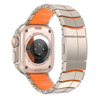 __vg|Titanyum-Turuncu|4|6980179250809-05|Apple Watch 7 45mm Mohseven iWatch Titancore No.1 Metal Kordon