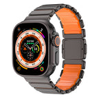 __vg|Siyah-Turuncu|0|6980179250816-01|Apple Watch 10 46mm Mohseven iWatch Titancore No.2 Çelik Kordon