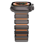 __vg|Siyah-Turuncu|4|6980179250816-05|Apple Watch 10 46mm Mohseven iWatch Titancore No.2 Çelik Kordon