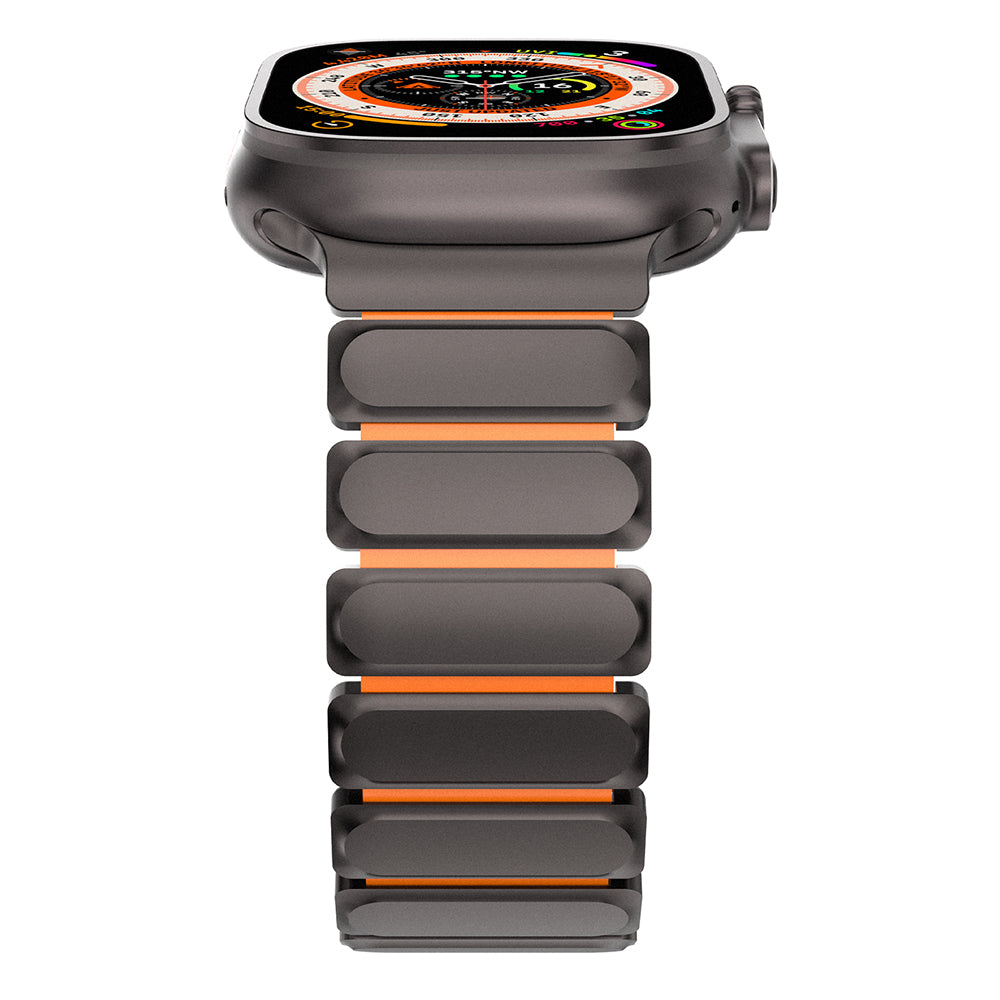 __vg|Siyah-Turuncu|4|6980179250816-05|Apple Watch 10 46mm Mohseven iWatch Titancore No.2 Çelik Kordon