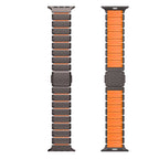 __vg|Siyah-Turuncu|7|6980179250816-08|Apple Watch 10 46mm Mohseven iWatch Titancore No.2 Çelik Kordon