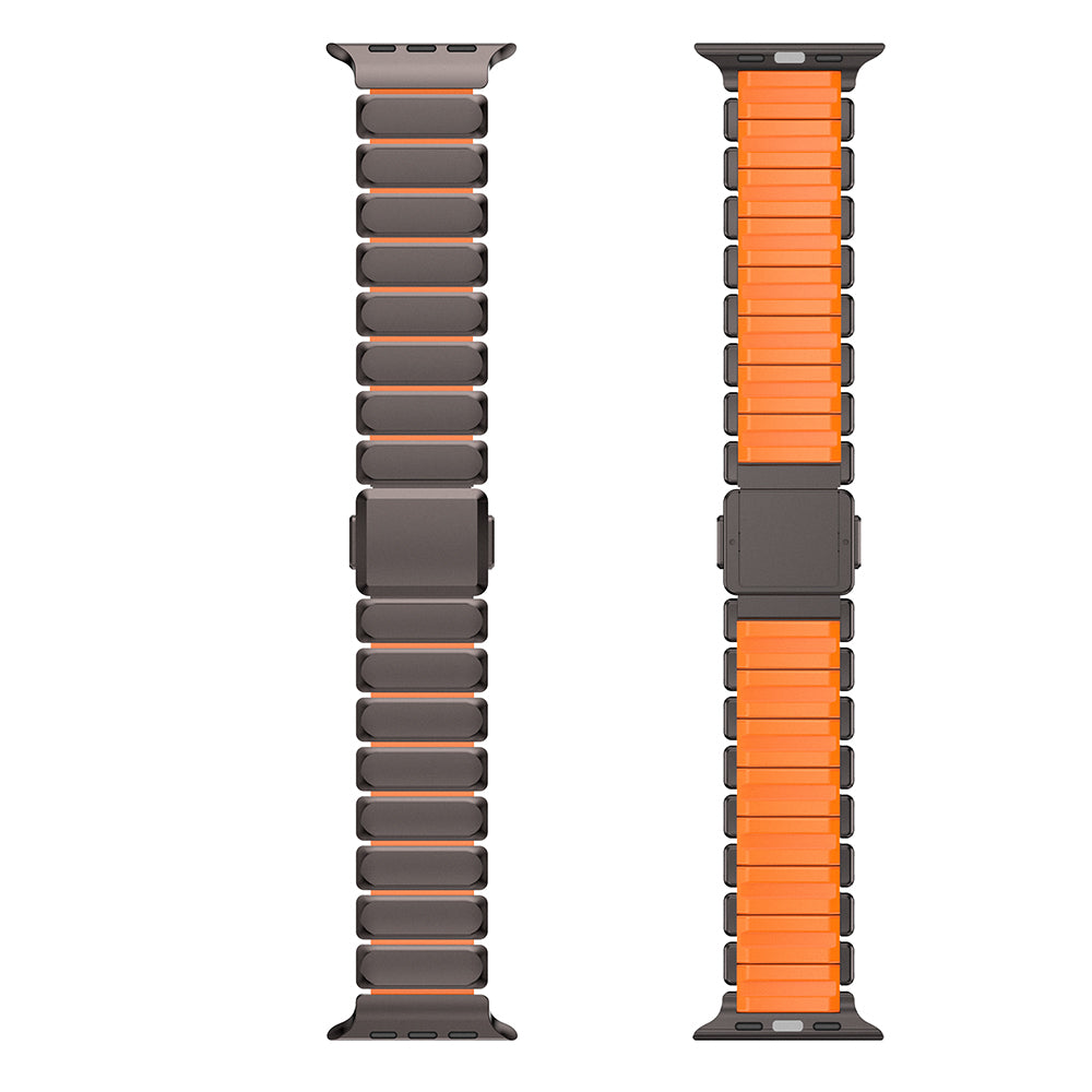 __vg|Siyah-Turuncu|7|6980179250816-08|Apple Watch 10 46mm Mohseven iWatch Titancore No.2 Çelik Kordon