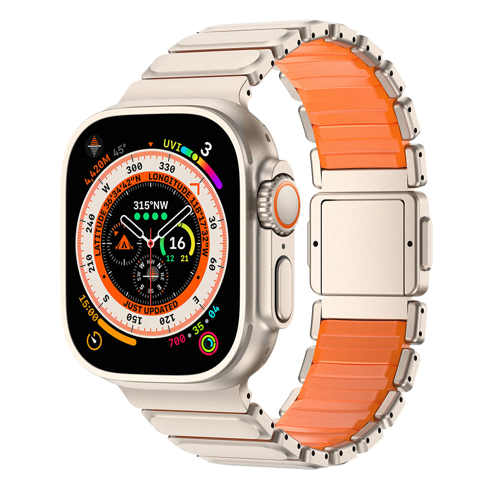 __vg|Titanyum-Turuncu|0|6980179250823-01|Apple Watch 10 46mm Mohseven iWatch Titancore No.2 Çelik Kordon
