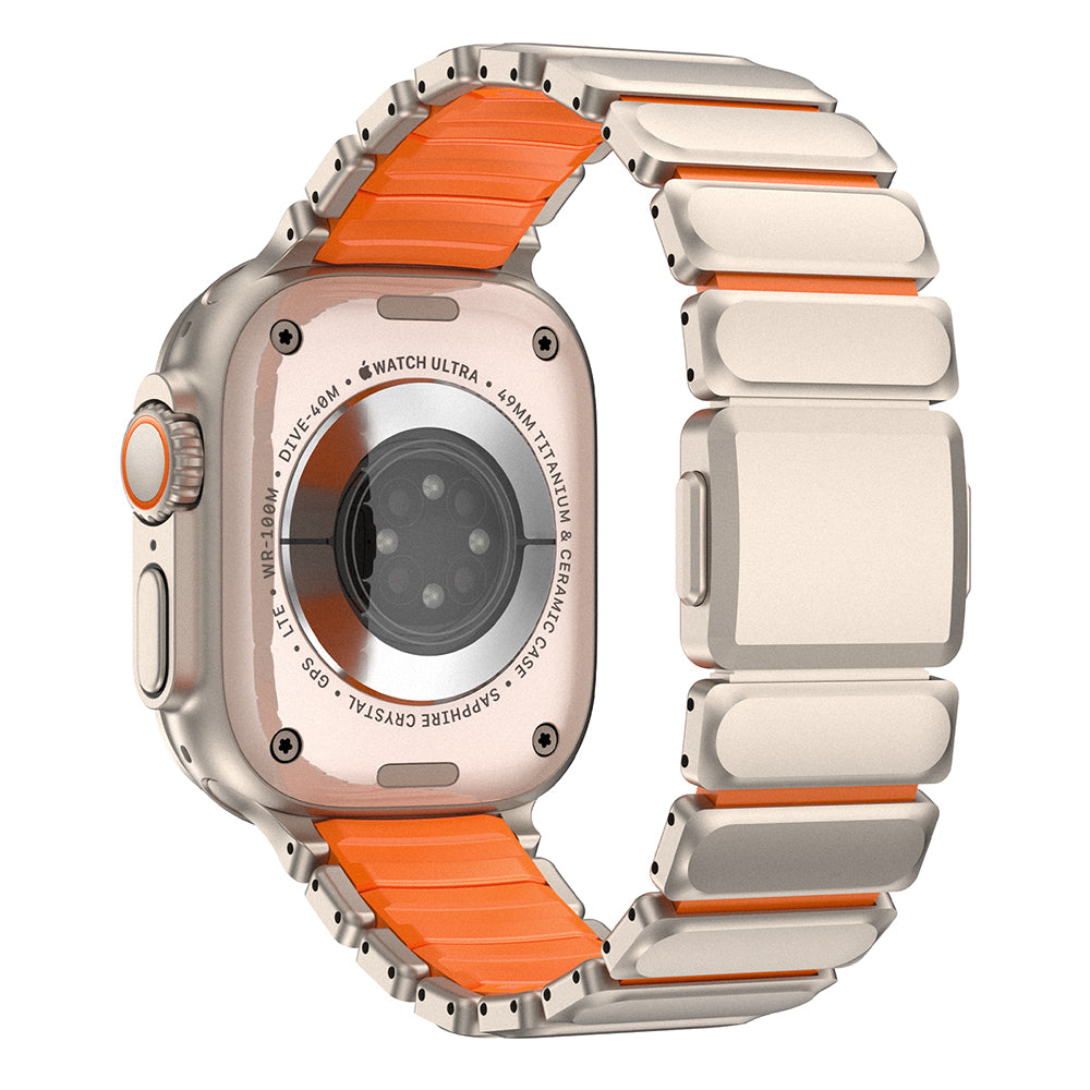 __vg|Titanyum-Turuncu|2|6980179250823-03|Apple Watch 10 46mm Mohseven iWatch Titancore No.2 Çelik Kordon