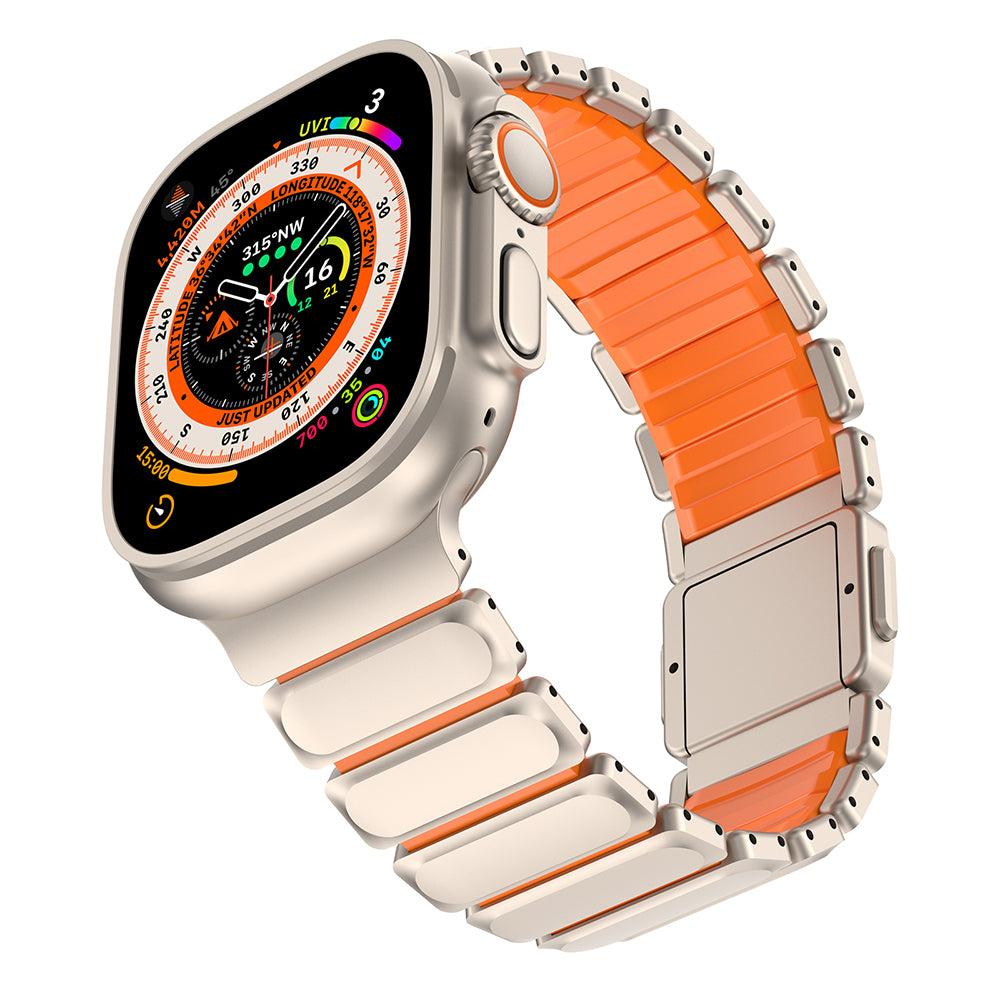 __vg|Titanyum-Turuncu|5|6980179250823-06|Apple Watch 10 46mm Mohseven iWatch Titancore No.2 Çelik Kordon