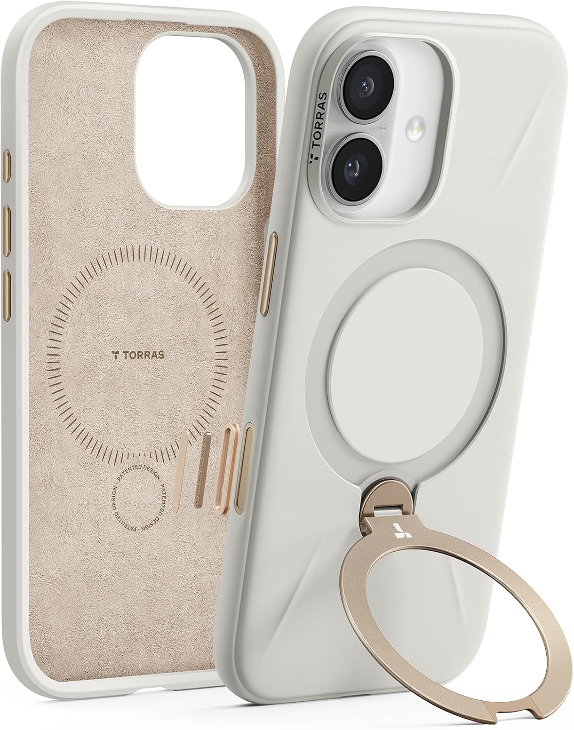 TORRAS Ostand Q3 Silicone iPhone 17 Kılıf – MagSafe Uyumlu, 360° Döner Standlı, Sıvı Silikon, Darbe Korumalı