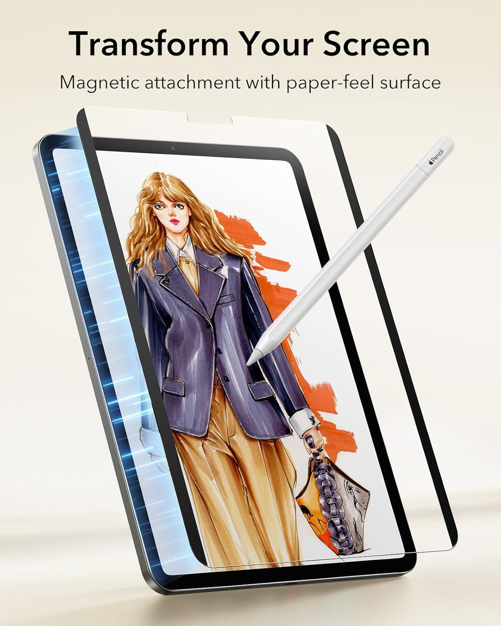 iPad Air 11” için ESR Manyetik Paper-Feel Ekran Koruyucu