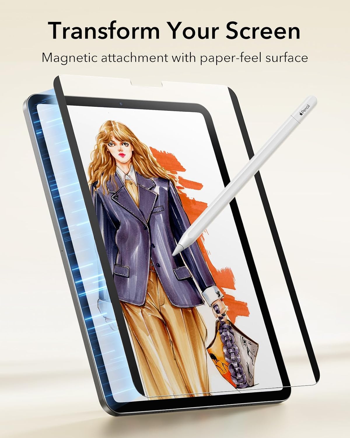 ESR iPad Air 11” Manyetik Paper-Feel Ekran Koruyucu – İnce & Tepkisel