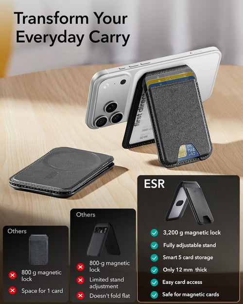 ESR HaloLock MagSafe Vegan Deri Cüzdan Standı