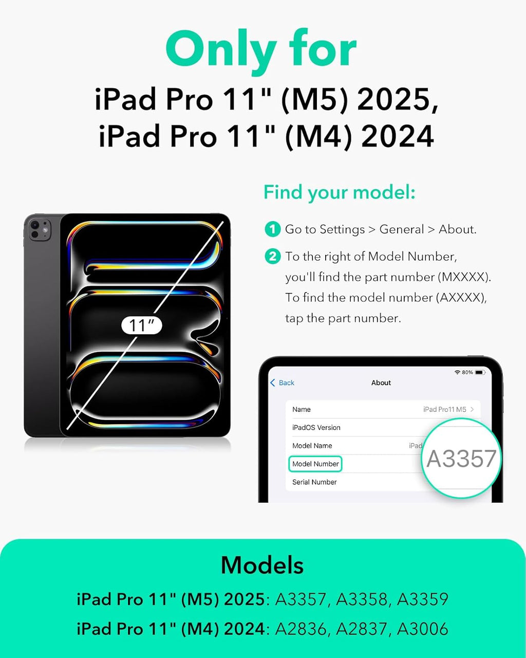 iPad Air 11” için ESR Manyetik Paper-Feel Ekran Koruyucu