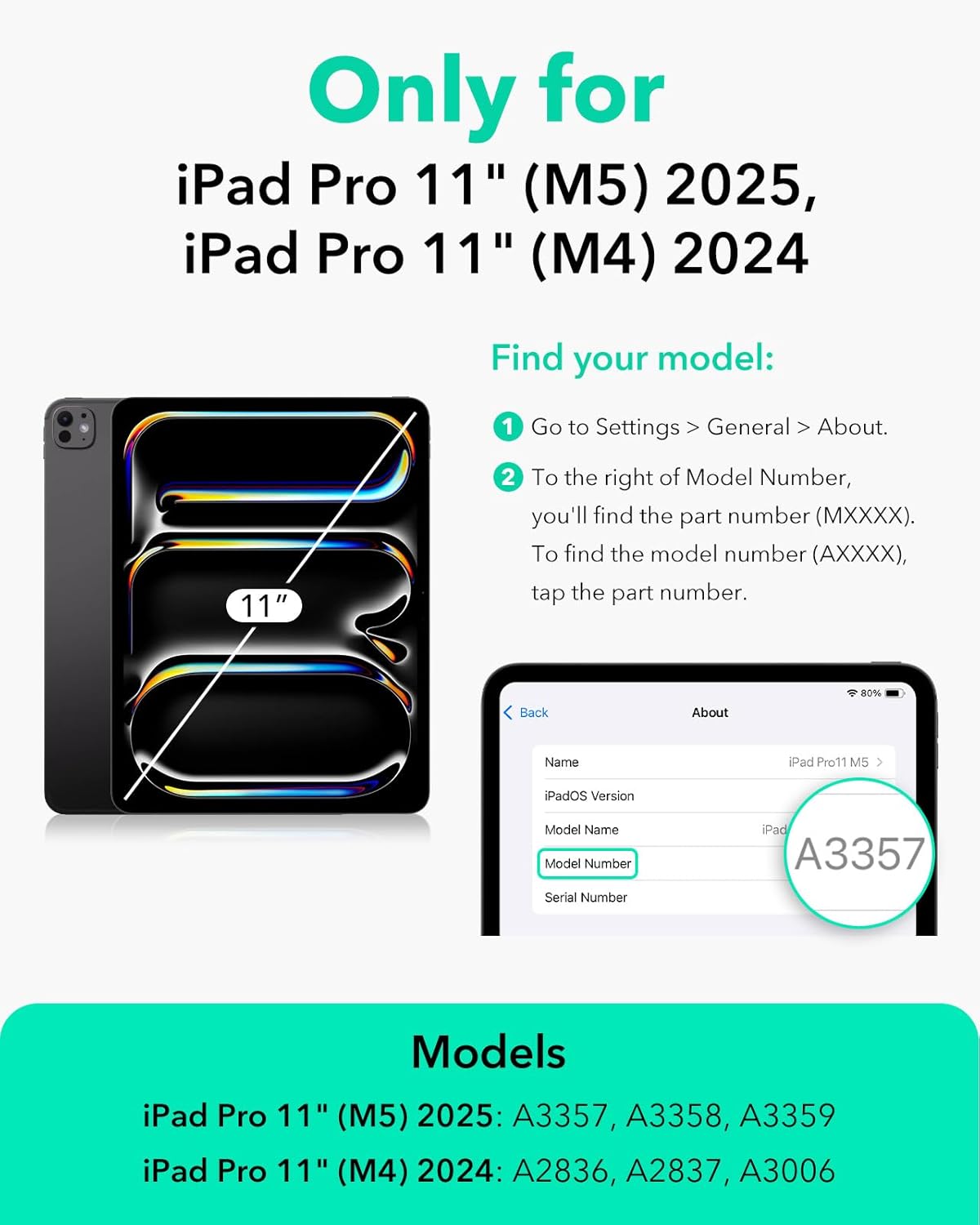 iPad Air 11” için ESR Manyetik Paper-Feel Ekran Koruyucu