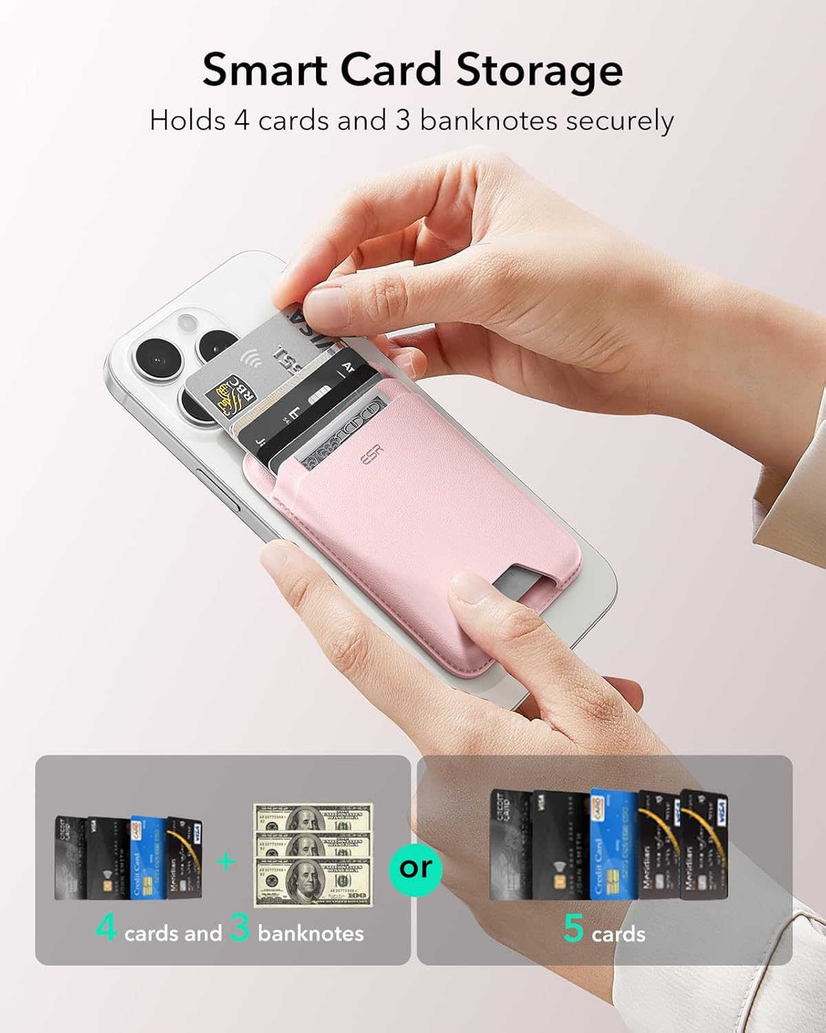 ESR MagSafe Kartlık Cüzdan – 5 Kart, RFID, Kompakt & Dayanıklı