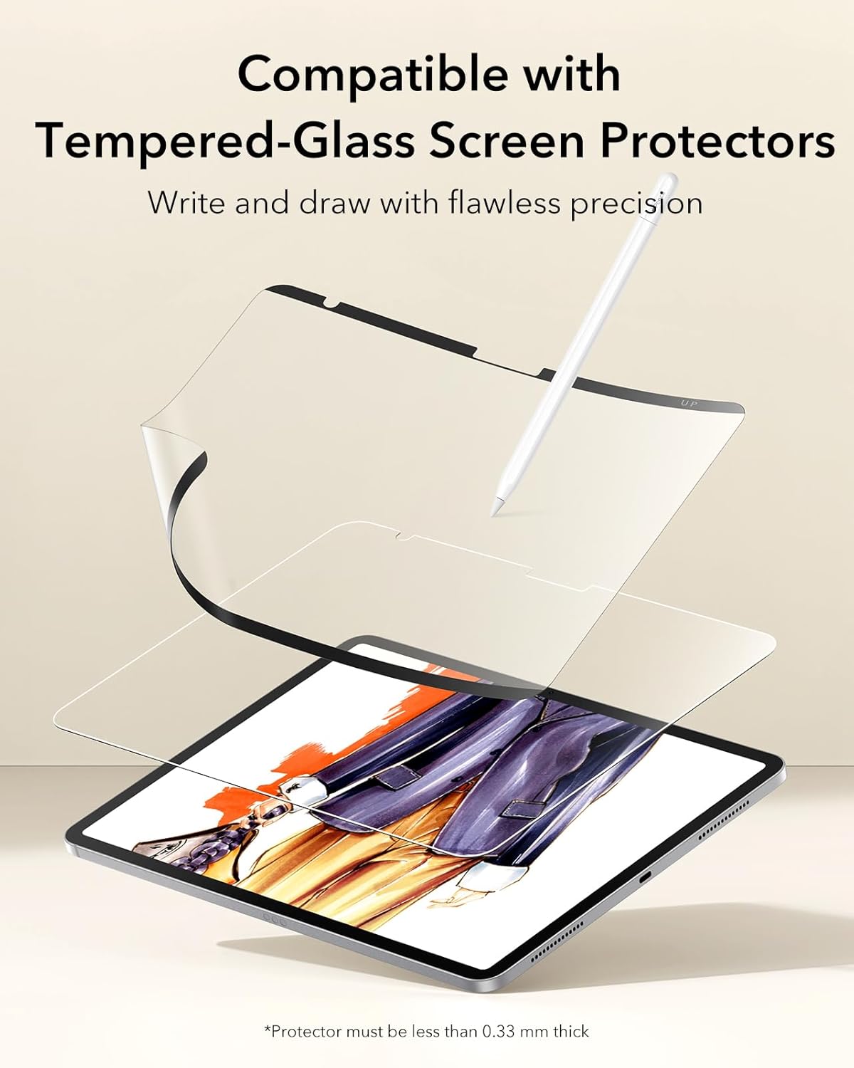 iPad Air 11” için ESR Manyetik Paper-Feel Ekran Koruyucu