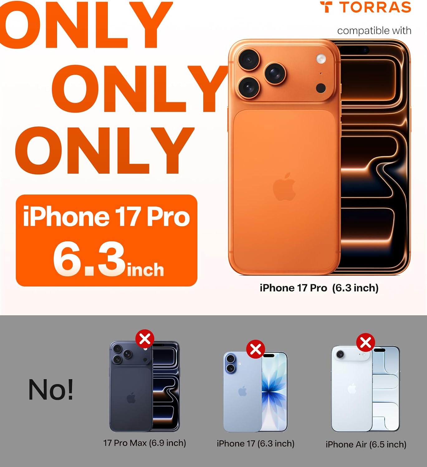 TORRAS Ostand Q3 Air iPhone 17 Pro için Kılıf 6,3 inç Daha Güçlü Manyetik Standlı, Magsafe için Uygun, Hava Yastıkları Askeri Koruma, iPhone 17 Pro Kılıfı için Kamera Kontrolü, Darbeye Dayanıklı ve